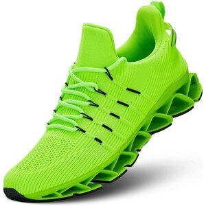 Men's Fluorescent Non Slip Lightweight Workout Breathable Mesh Fashion Sneakers